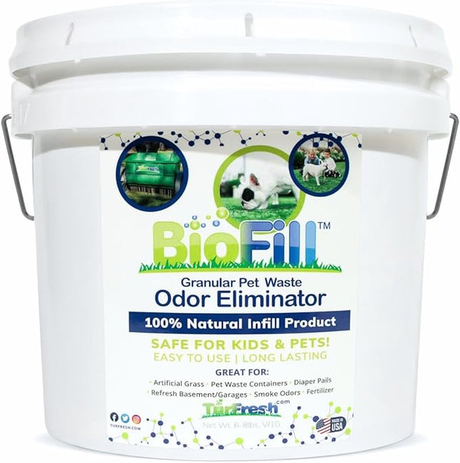 BioTurf Granular Turf Infill – Naturally Derived Turf Deodorizer for Pet Urine and Poop, Yard Odor Eliminator for Artificial Grass – Safe for Pets, Kids & Outdoor Use – 1 Gallon Pail