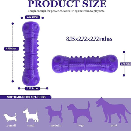 Dog Squeaky Toys for Aggressive Chewers, Durable Chew Toys for Large Medium Breed Dog, Dog Toys, Tough Durable Dogs Toys with Natural Rubber