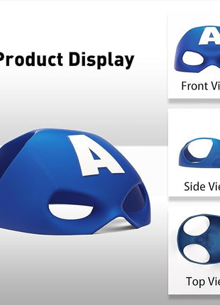 Cat Bat Mask Halloween Costumes Accessories for Cats, Cat Bat Cosplay Apparel (Medium, Blue Captain)