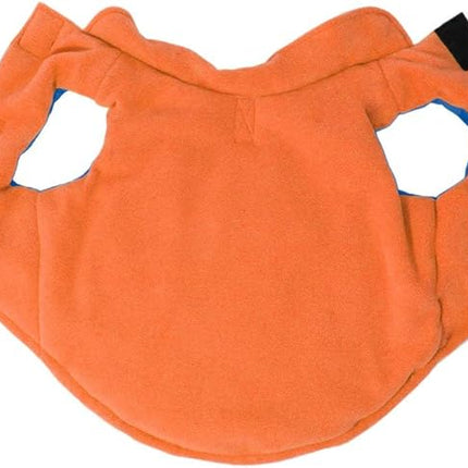 Gooby Sports Vest Dog Jacket - Blue, Small - Reflective Dog Vest with D Ring Leash Warm Fleece Lined Hook and Loop Closure for Small to Medium Dogs