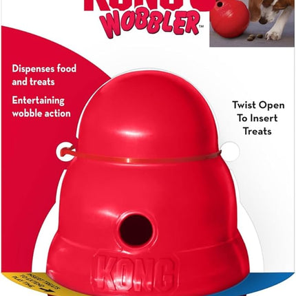 KONG Wobbler - Interactive Dog Toy for Treat Dispensing - Dog Slow Feeder for Healthy Eating - for Medium/Small Dogs