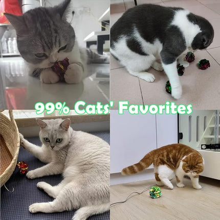 Mylar Crinkle Balls Cat Toys Interactive Crinkle Cat Toy Balls Independent Pet Kitten Cat Toys for Fat Cats Kittens Exercise, Soft and 2.36 to 2.5-Inch (24 Pack)