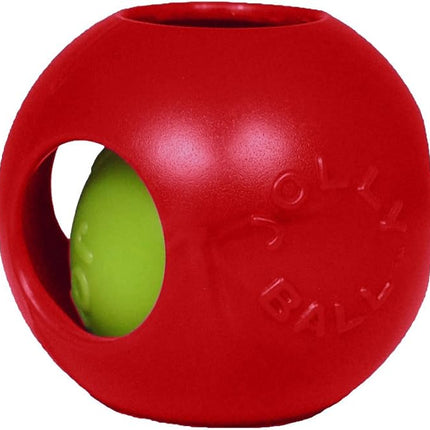Jolly Pets Teaser Ball Dog Toy, Medium/6 Inches, Red