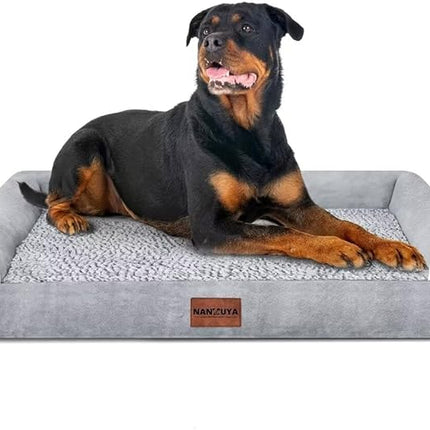 Large Dog Bed Orthopedic Washable: Beds Bolster XL Bed Big XLarge Dogs Memory Foam Sofa Couch Waterproof Removable Cover