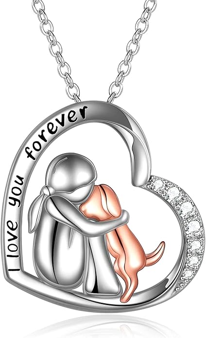 YFN Sterling Silver Keepsake Dog Pendant Necklace Dog Lover Memorial Gifts for Women