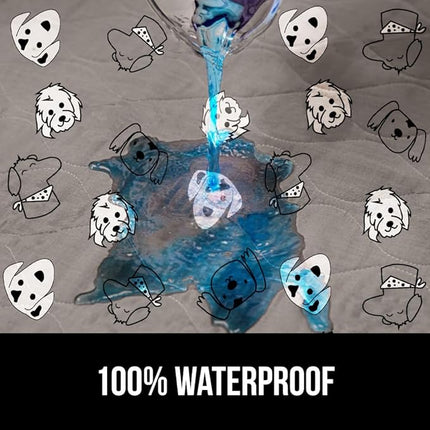 GORILLA GRIP Washable Puppy Pads, 40x26, Slip Resistant Dog Crate Mat, Waterproof Cloth Pee Pad for Training Puppies in Playpen, Reusable Pet Incontinence Blanket, Protects Sofa, Dog Faces