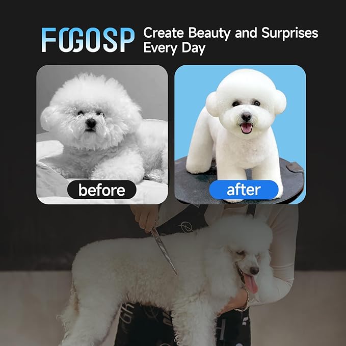 Dog Grooming Scissors Set 7.5 in Professional Curved Thinning Straight Chunker Shears 4Pcs Kit Grooming Big Dogs Poodle Pet Japan 440C Stainless Steel(7.5'',Kit)