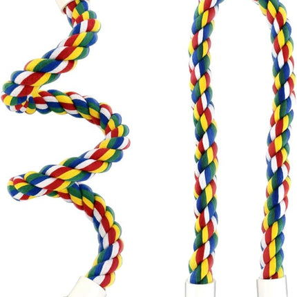 Bird Bungee Climbing Swing - Colorful Parakeet Rope Perch (23.6 Inches)