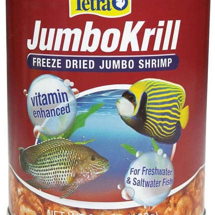 Tetra JumboKrill Freeze-Dried Jumbo Shrimp 3.5 Ounces, Natural Shrimp Treat For aquarium Fish, red (16198) : Pet Food : Pet Supplies