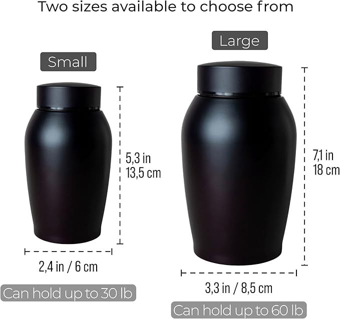 Personalized Cremation Keepsake Pet Ashes Urn Waterproof with Airtight Closure Customized Text Engraving Vase Container Memorial Dog Cat Funeral Decorative (You Left paw Prints on My Heart)