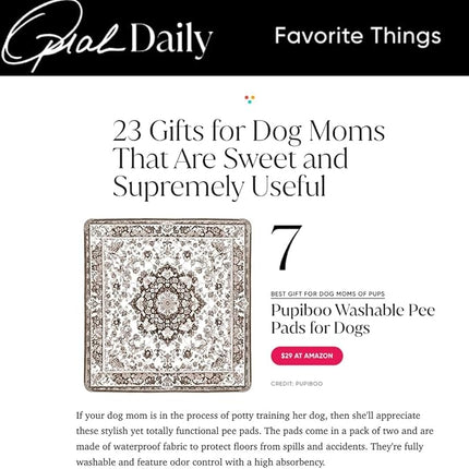 PUPIBOO Washable Pee Pads for Dogs and Cats - Super Absorbent Reusable Puppy Training Pads - 100% Waterproof, Leak-Proof & Non-Slip Whelping Pads for Pet Housebreaking