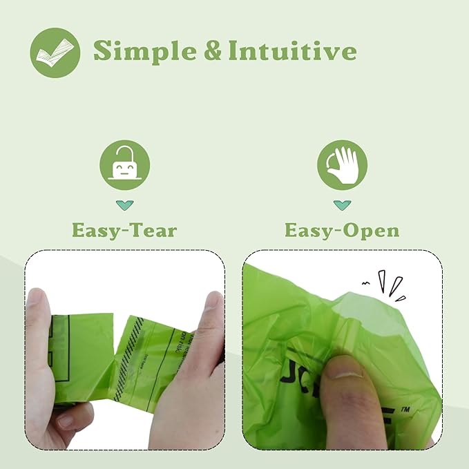 540 Count 13” x 9” Dog Poop Bags Rolls | Leakproof, Extra Thick & Tear-Resistant Waste Bags for Doggie, Cats & Pets | Unscented, Sturdy & Durable Pet Cleanup Bags for On-The-Go Use