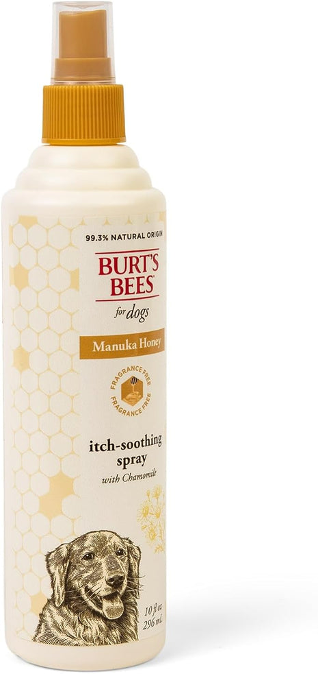 Burt’s Bees for Pets Itch Spray with Manuka Honey and Chamomile for Dogs - Naturally Derived Ingredients, Formulated Without Artificial Fragrances, Sulfates, Colorants, 10 Fl Oz