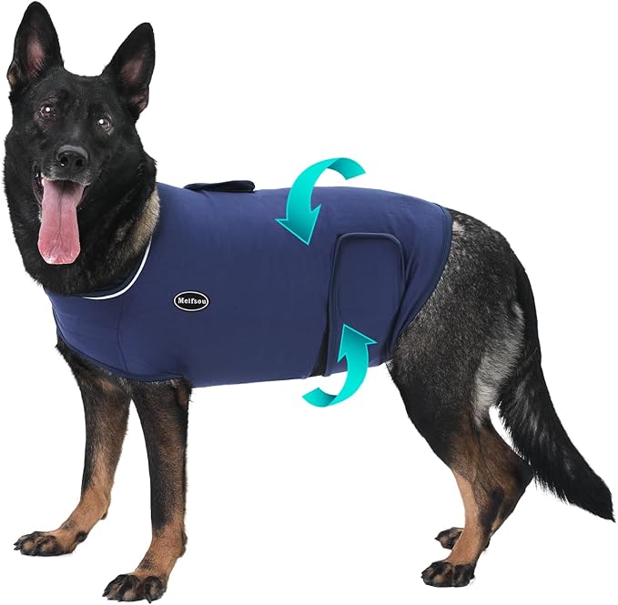 Dog Anxiety Vest, Skin-Friendly Thunder Jacket for Dogs, Dog Calming Shirt for Thunder, Fireworks, Vet Visits and Separation - Keep Pet Calm Without Medicine & Training, Anti Anxiety for Dogs