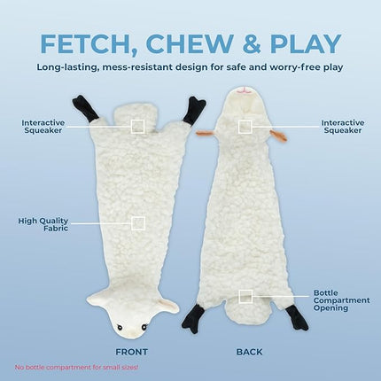 Best Pet Supplies Squeaky Dog Toys with Soft Durable Fabric for Small, Medium and Large Pets Interactive Toy for Indoor Play, Supports Active Biting and Play - Sheep, Cow, Small