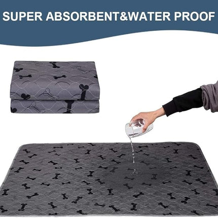 Washable Dog Pee Pads with Free Grooming Gloves,Non Slip Dog Mats with Great Urine Absorption,Reusable Puppy Pee Pads for Whelping,Potty,Training,Playpen