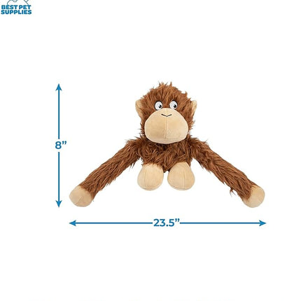 Best Pet Supplies Interactive Squeaky Dog Chew Toy, Ideal Dog Toys for Chewers, Small, Medium & Large Dogs, and Fetch Lovers - O-Hug-Atan (Brown), Large