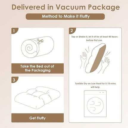 EHEYCIGA Fluffy Dog Crate Bed for Small Dogs, Plush Faux Fur Crate Pad, Calming Anti Anxiety Small Dog Bed, Washable Soft Warm Mat with Non-Slip Bottom, Camel