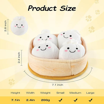 Dog Squeaky Toys, 5-Pack Interactive Dogs Toy, Stuffed Dog Chew Toys, Durable Plush Toy for Puppy, Small, Middle, Large Dogs