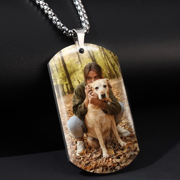 Funnylife Custom Pet Memorial Necklace - Dog Loss Gift - Sympathy for Pet Loss