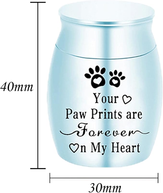Small Pet Urns for Dogs Ashes Mini Urn Dog Ashes Cremation Keepsake Pet Memorial Urns Gift，Blue B