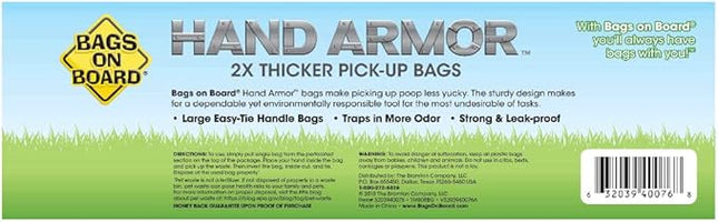 Bags on Board Dog Poop Bags - Extra Thick Waste Pickup Bags with Easy Tie Handles - Easy Dispensing Drawer Pack - 200 Count (Pack of 4)