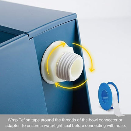 Automatic Heated Water Bowl for Dogs Cats, Self-Filling Water Heated Dog Bowl in Winter, Pet Waterer with Heater Fit Chickens Rabbits Birds, Outdoor Use No Freezing, 2L