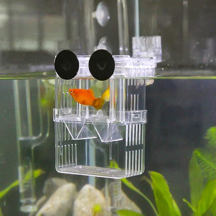 Senzeal Aquarium Fish Breeder Box Plastic Fish Isolation Breeding Box Hatching Incubator Box for Baby Fishes Shrimp Clownfish Guppy