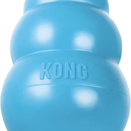 KONG Puppy - Natural Teething Rubber Chew Toy for Dogs - Stuffable Dog Toy for Extended Playtime - Chew & Fetch Toy for Puppies - for Medium Puppies - Blue