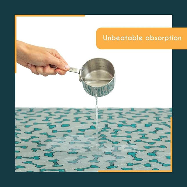 rocket & rex Premium Washable Pee Pads for Dogs, Waterproof & Reusable Puppy Pads for Potty Training, Whelping, Lining Crates & More, Guaranteed for up to 300 Washes, 30" x 36" (Pack of 4)