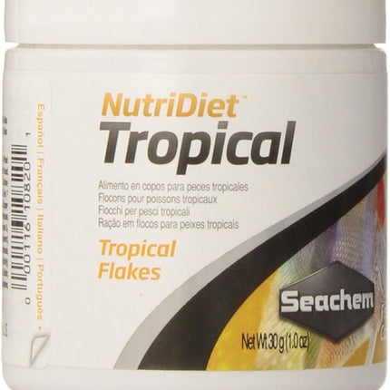 Seachem Laboratories.1082 Nutridiet Tropical Flakes with Probiotics 30g/ 1 oz