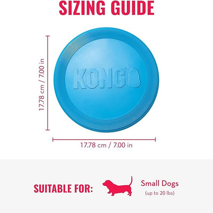 KONG Puppy Flyer - Soft Rubber Flyer Dog Toy - Flying Disc Dog Toy for Puppies - Gentle Rubber Toy for Growing Puppies - for Small Puppies - Randomly Provided Color