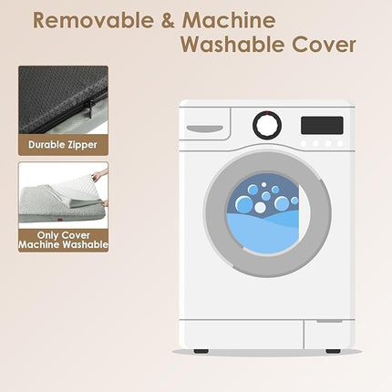 EHEYCIGA Washable Dog Beds for Extra Large Dogs, XL Dog Bed with Removable Cover for Crate, Orthopedic Foam Pet Bed Dog Mat Mattress Cushions for Extra Large Dogs, Greyish Green(41 x 27)