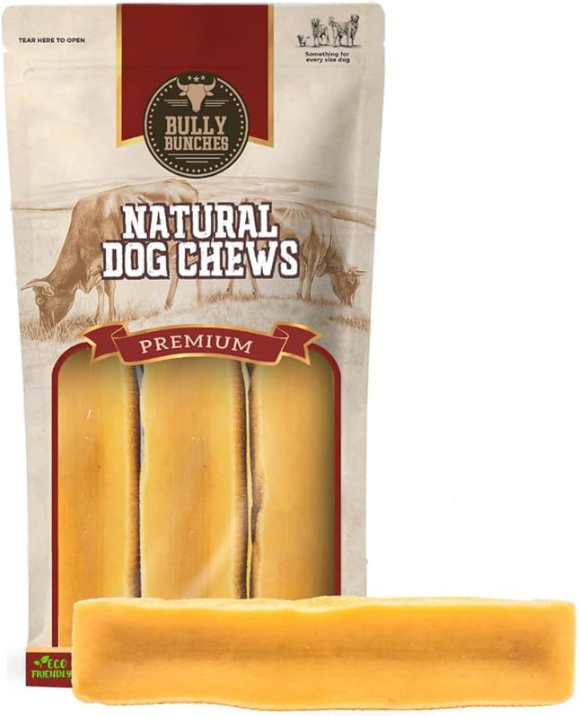 Bully Bunches Mega Authentic Yak Cheese Himalayan Chews for Giant Dogs & Super Aggressive Chewers - All Natural Dog Treat Dental Chews, Made with Real Yak Milk - Lactose & Rawhide Free (4 PK)