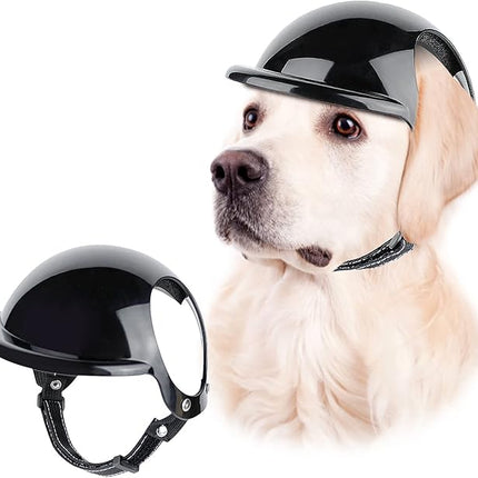 LESYPET Dog Helmet for Large Dogs, Pet Helmet Ear Hole Adjustable Strap Pet Hat Safety Helmets for Outdoor Motorcycling Driving, Large