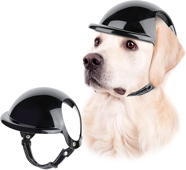LESYPET Dog Helmet for Large Dogs, Pet Helmet Ear Hole Adjustable Strap Pet Hat Safety Helmets for Outdoor Motorcycling Driving, Large
