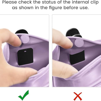 AUDWUD Silicone Dog Treat Pouch,With Dog Training Clicker,Clip on Portable Training Container,Convenient Magnetic Buckle Closing and Upgraded Waist Clip for Enhanced Stability