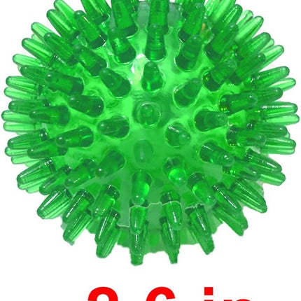 Jalousie Dog Squeaky Toys Value Set Non-Toxic Squeaky Balls Toss Fetch TPR Rubber Puppy Toys Spikey Dog Chew Toy for Small Medium Breed Pet Toys for Puppy (6 Pack Spiky Ball)
