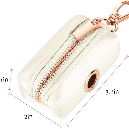 Lionet Paws Cute Dog Poop Bag Holder with Bags for Leash, Silk Dispenser, Matching Collar