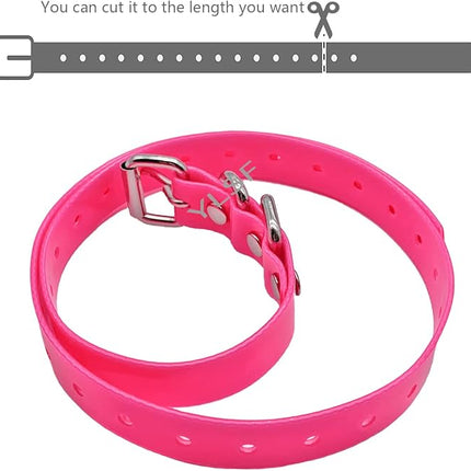 Dog Collar Strap for Most of Electronic Training Shock Collar Receivers-Adjustable Durable Waterproof Odorless 3/4 Inch Collar Replacement for Barking Fence-Pet TPU Collar Strap
