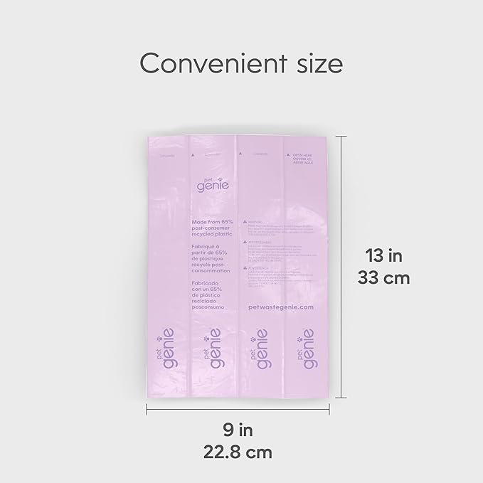 Dog Poop Bags Rolls Scented, Extra Strong & Leak-Proof for Dogs, Lavender Scented, Easy Tear Pet Waste Bags, Made from 65% Recycled Plastic, 8 Rolls (120 Count)