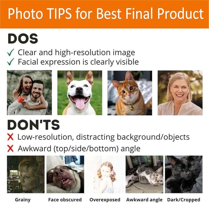 Personalized Dog Memorial Gifts for Loss of Dog, Custom Photo Pet Stone, Personalized Memorial Gifts for Pet Loss, Gift for Cat Lovers, Stones for Dogs, Cemetery Decorations for Grave Q6