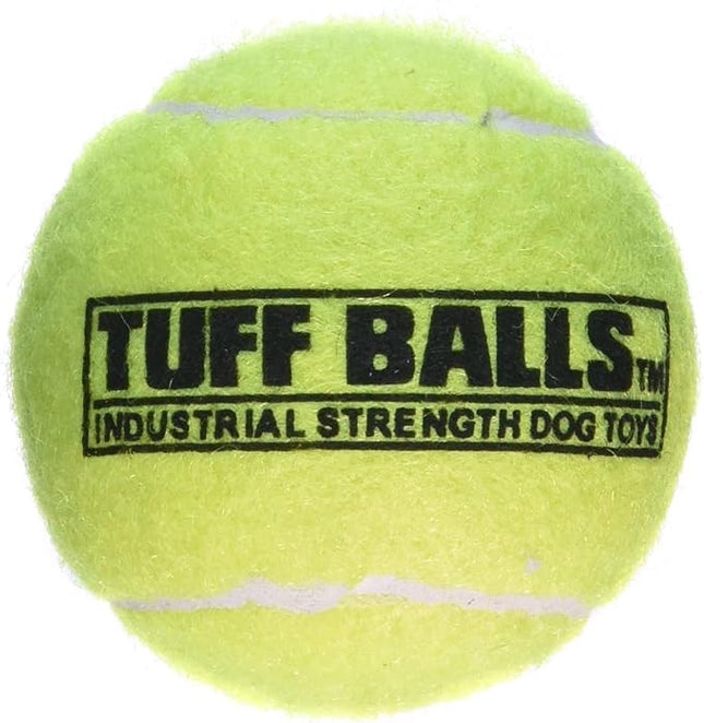 PetSport Tuff Ball - Medium Tennis Balls for Dogs, Great for Boredom & Aggressive Chewers, Dog Toy, Medium Tennis Balls for All Dogs, Certified Non-Toxic, Won't Wear Down Teeth - 2.5" (3 Pack)