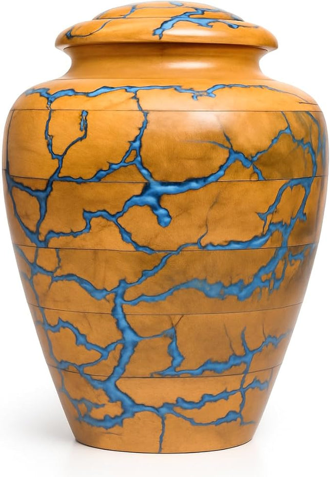 Handcrafted Decoarative Wooden Urns for Human Ashes Adult Male Female, Wooden Urn Box for Pets, Memorial Urn, Funeral Cremation Urn Jar Wooden - Large (200 LBS)