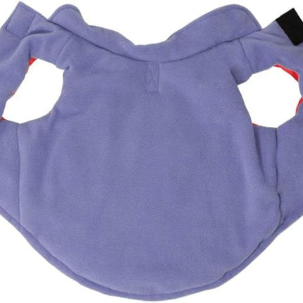 Gooby Sports Vest Dog Jacket - Red, Small - Reflective Dog Vest with D Ring Leash Warm Fleece Lined Hook and Loop Closure for Small to Medium Dogs