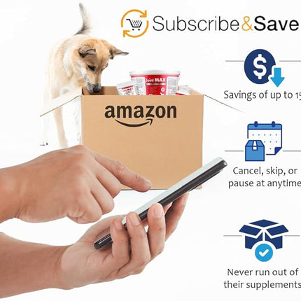 PHS Joint MAX Triple Strength (TS) Soft Chews for Dogs - Glucosamine, Chondroitin, MSM, Turmeric, Omega 3 - Hip and Joint Pain Relief and Support for Dogs - Made in USA - 30 Soft Chews