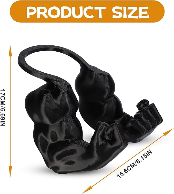 Cat Muscle Arm Halloween Cat Costume Accessory,3D Printed Cat's Neck Arm with Muscle for Pet Cosplay, Birthday Party,Halloween Costume Accessories Adjustable Lightweight Design - Black