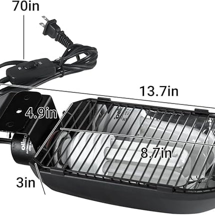 Oiibo Bird Cage Light Fixture Combo Kit, AvianSun Lamp Hood with 2.4% UVB UVA 20W Compact Fluorescent Bulb for All Kinds Captive Birds