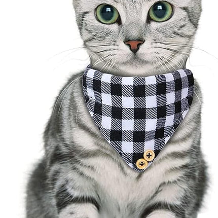 Faleela Breakaway Cat Collar with Bells - 2 Pack Cat Collar with Bells, Cat Collars with Bandana, Accessories for Pet Collars, Adjustable for Cats and Small Dogs