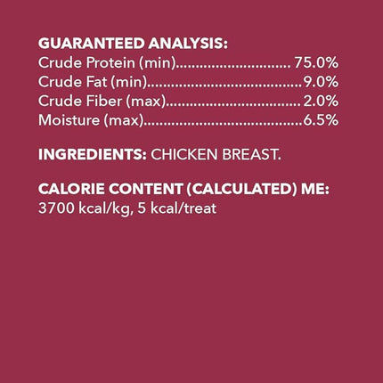 Amazon Brand - WAG Dog Treats Freeze Dried Raw Single Ingredient Chicken Breast, High Protein, Healthy Training Treats or Meal Topper for all Dogs, Grain-Free, 3 Oz (Pack of 1)